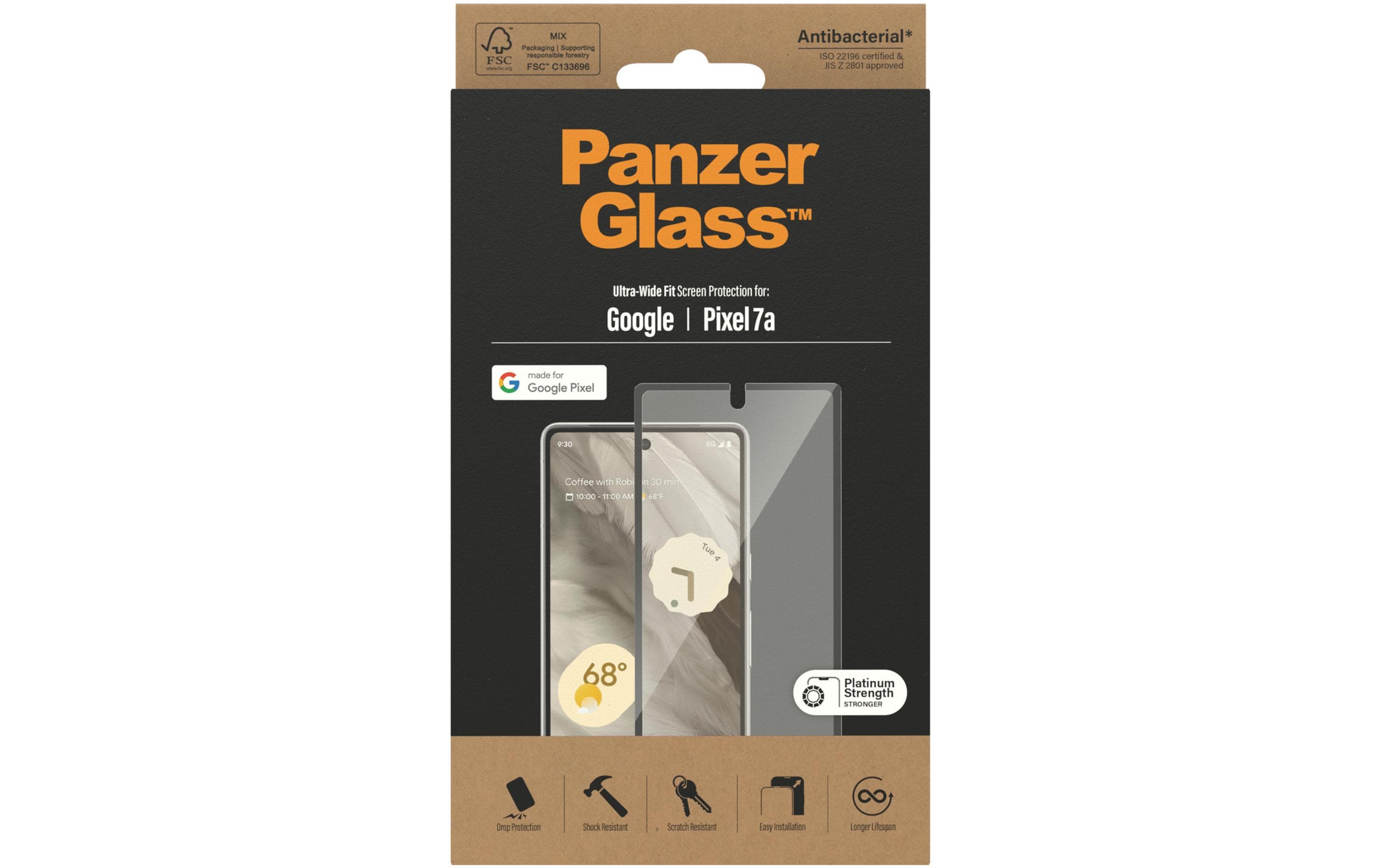 PanzerGlass Ultra Wide Fit Displayschutzfolie 6,1" Transparent Schwarz