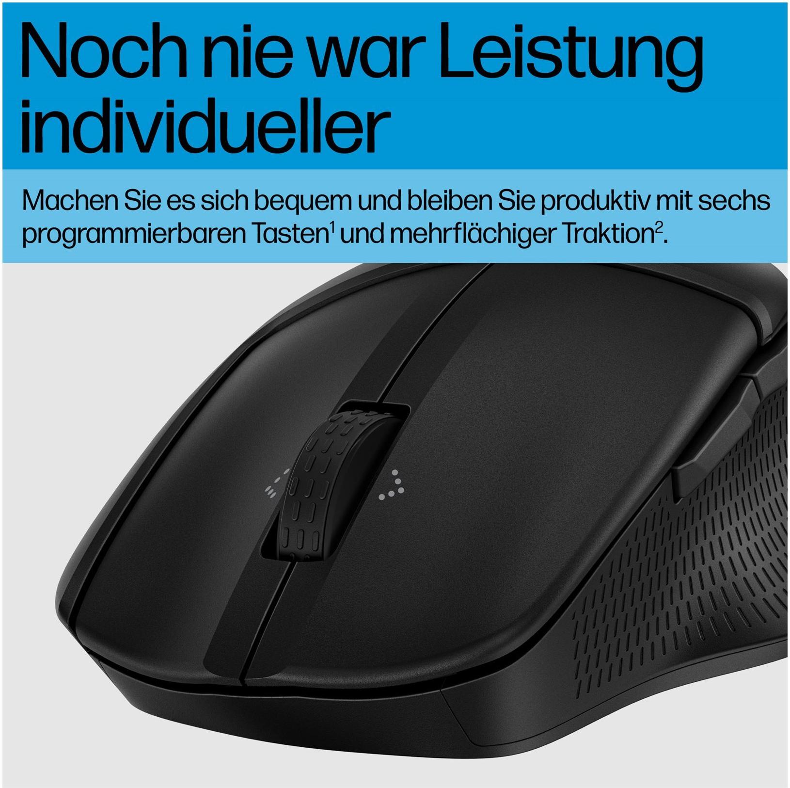 HP 480 Comfort Bluetooth-Maus Kabellos 7 Tasten Schwarz