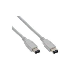 InLine® FireWire Kabel, IEEE1394 6pol St/St, weiß, 1,8m (34002W)