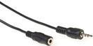 ACT 3.5 mm stereo jack extension cable male - female 3m 3.5mm 3.5mm Schwarz Audio-Kabel (AK2030)