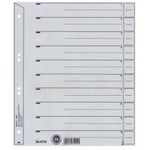 LEITZ Trennblätter, A4 Überbreite, Kraftkarton 200g/qm, grau Blanko-Registertaben können in verschiedenen Längen ausge- (1650-30-85)