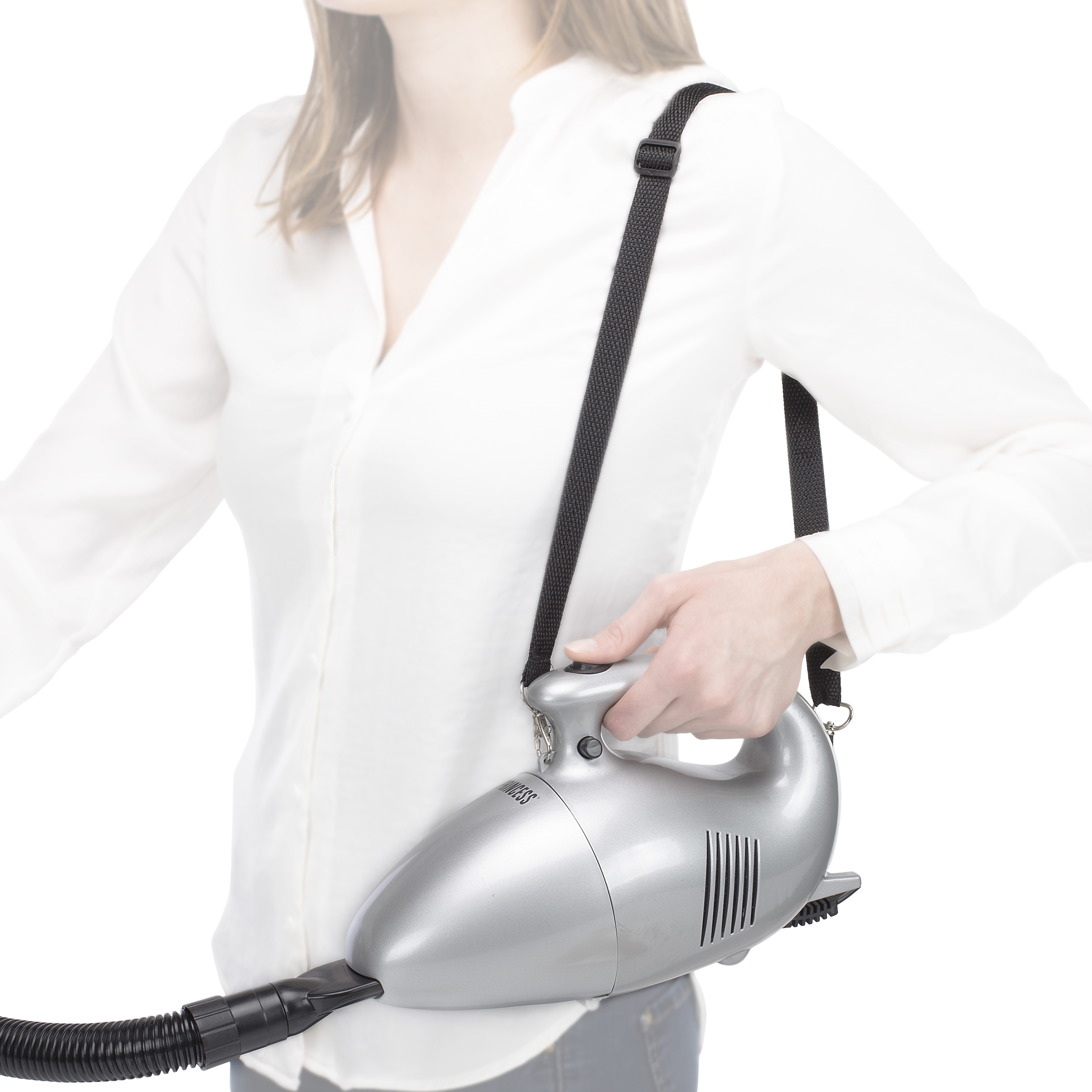 Princess Turbo Tiger Compact Handstaubsauger 700 W Schwarz, Silber