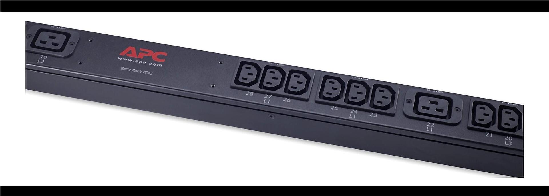 APC Basic Rack PDU Zero U Stromverteilungseinheit 11,04 kVA 230/400 V 42 Ausgänge 0U AP7557 Schwarz