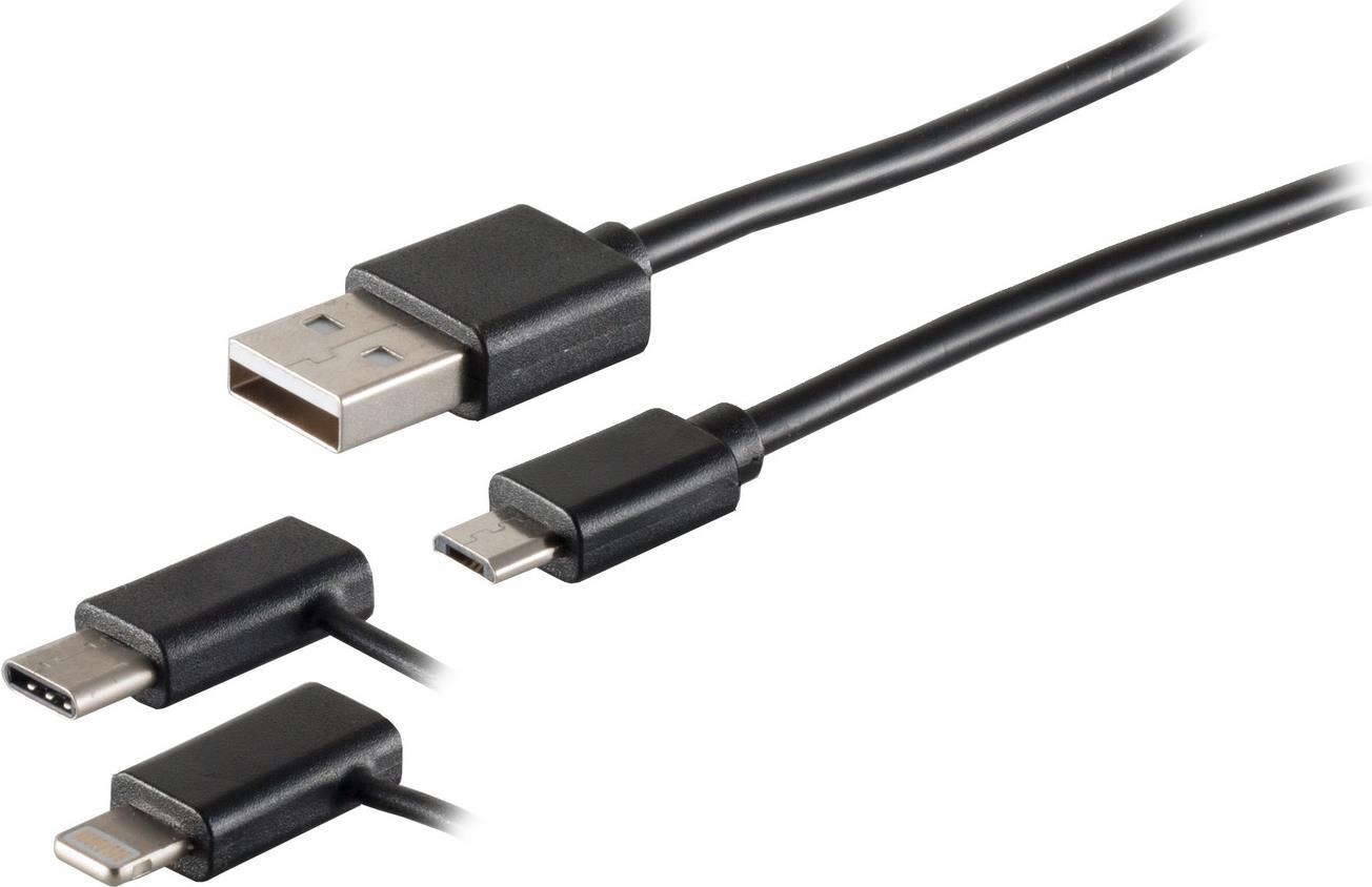 S-Conn 14-15035 USB Kabel 2 m USB 2.0 USB A Schwarz (14-15035)