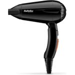 Babyliss 5344E Travel Dry 2000 Faltbarer, Leichter Reisehaartrockner Schwarz (5344E)