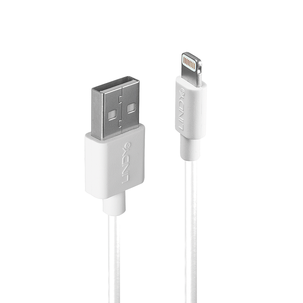 LINDY USB an Lightning Kabel, weiß 3m