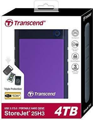 Transcend StoreJet 25H3P Externe Festplatte 4 TB USB 3.0 Lila