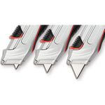 WEDO Safety-Cutter Profi, Trapezklinge, schwarz/rot federbeslatete Klinge (78845)