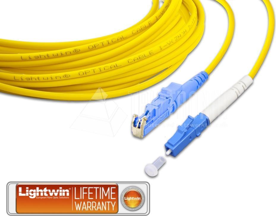 Lightwin LSP-09 E2-LC 5.0 Glasfaserkabel 5 m E-2000 OS2 Blau - Gelb (LSP-09 E2-LC 5.0)