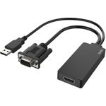Hama Adapterkabel USB, HD-15 (VGA) männlich zu HDMI weiblich (00200342)