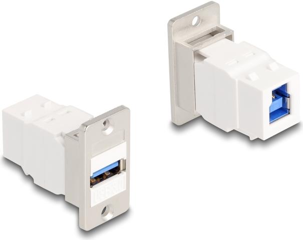 Delock Panel Mount Keystone Modul USB 5 Gbps Typ-A Buchse zu Typ-B (67164)