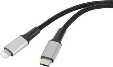[1x USB 2.0 Stecker C - 1x Apple Lightning-Stecker] 2.00 m Schwarz (RF-4995188)