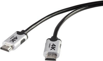 SpeaKa Professional Premium HDMI 4k/Ultra-HD Anschlusskabel [1x HDMI-Stecker - 1x HDMI-Stecker] 1 m Schwarz SpeaKa Professional (SP-6344128)