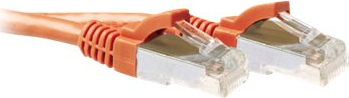 ACT Orange 0.5 meter LSZH SFTP CAT6A patch cable snagless with RJ45 connectors. Cat6a s/ftp lszh sng or 0.50m (FB7100)