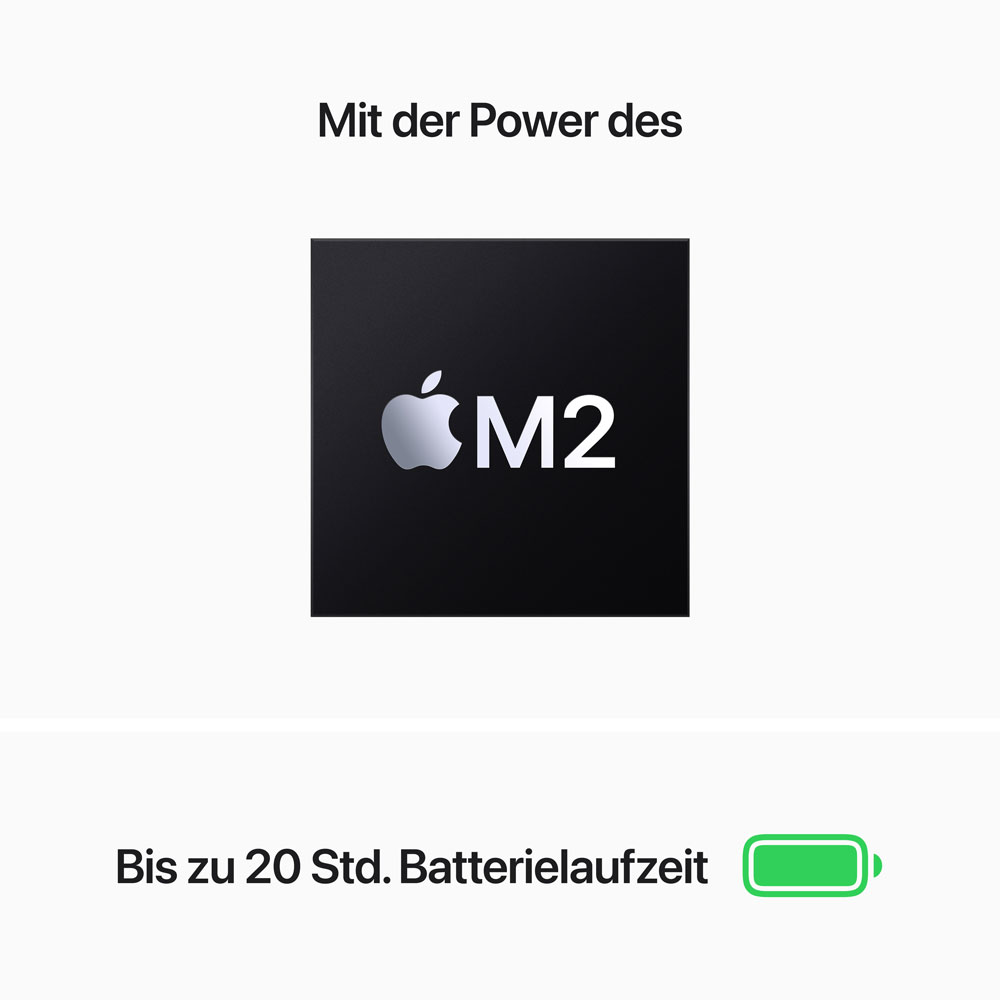 Apple MacBook Pro 13‘‘ M2 SpaceGrau CTO 8C-CPU 10C-GPU (24GB,1TB) (Z16R-0220000)