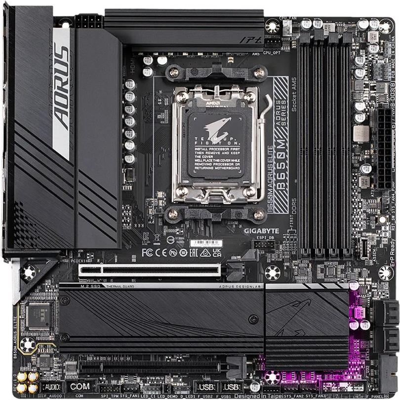 GIGABYTE B650M AORUS ELITE Mainboard – Unterstützt AMD Ryzen 9000 CPUs (B650M-AORUS Elite)