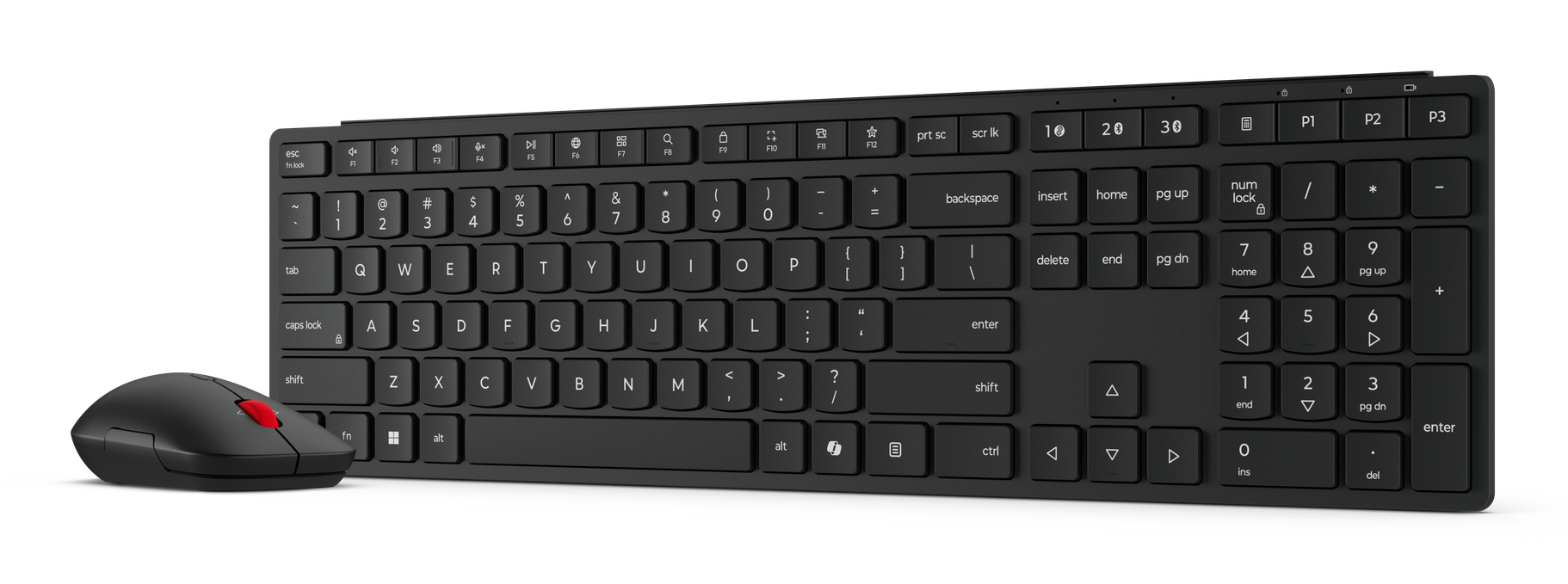 Lenovo Pro Combo 6000 Tastatur-und-Maus-Set QWERTZ Deutsch Finsternis schwarz