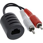 InLine® Audio über RJ45 passiv, 2x Cinch Stecker / RJ45 Buchse, max. 50m, 2er Pack (89001)