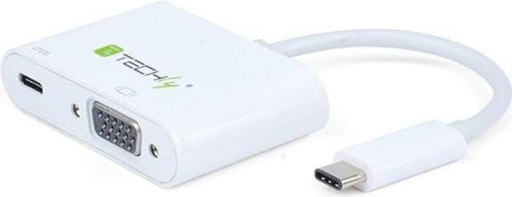 Konverter Kabel Adapter USB-C auf VGA, Typ C USB Aufladeport Hersteller: Techly (IADAP-USB31-VU31)