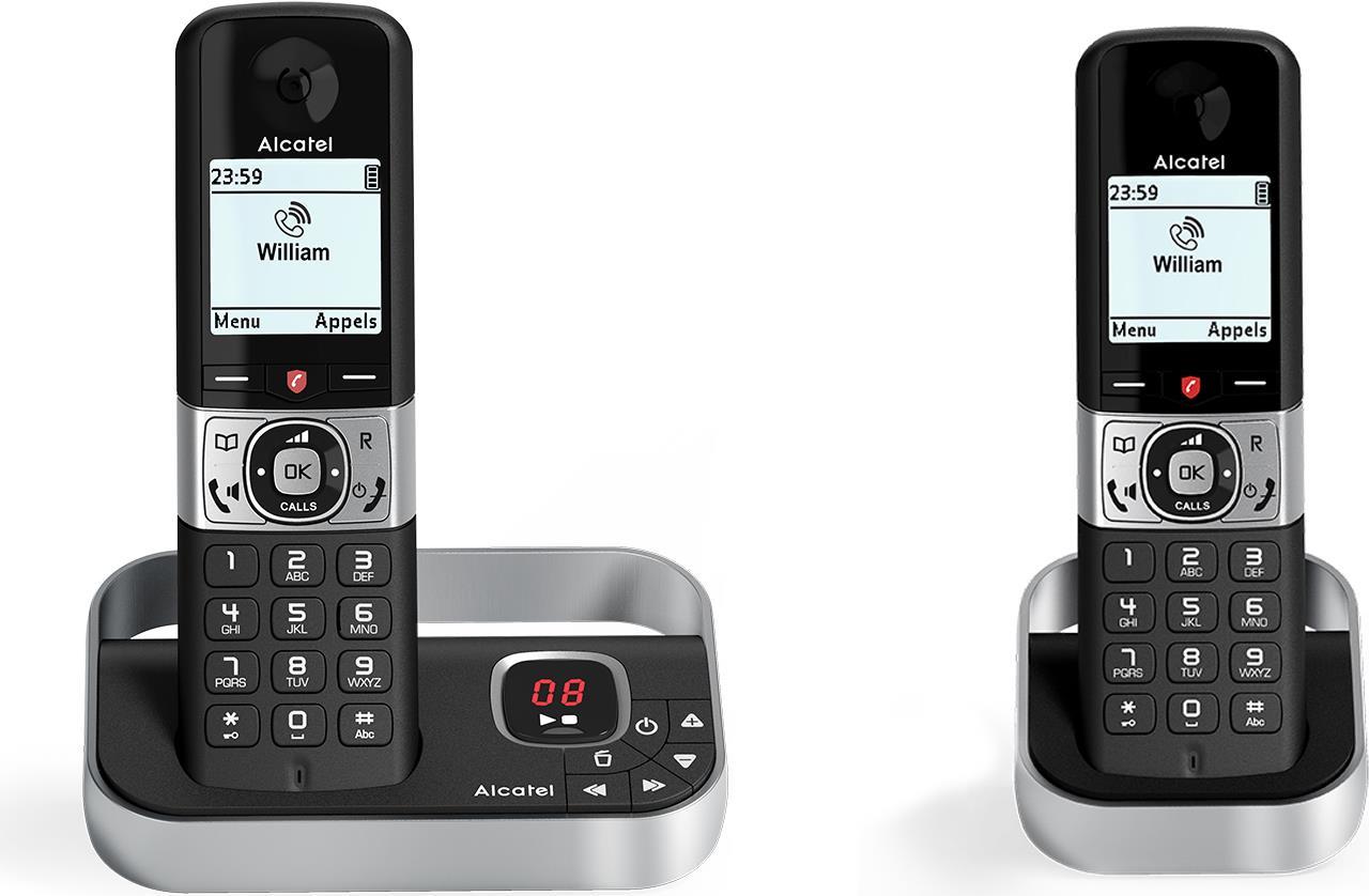 Alcatel F890 Voice Duo zwart DECT Telefon Anrufer Identifikation Schwarz Silber (ATLD1422863)  - Onlineshop JACOB Elektronik