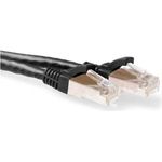 ACT Black 5 meter SFTP CAT6A patch cable snagless with RJ45 connectors. Cat6a s/ftp snagless bk 5.00m (FB6905)