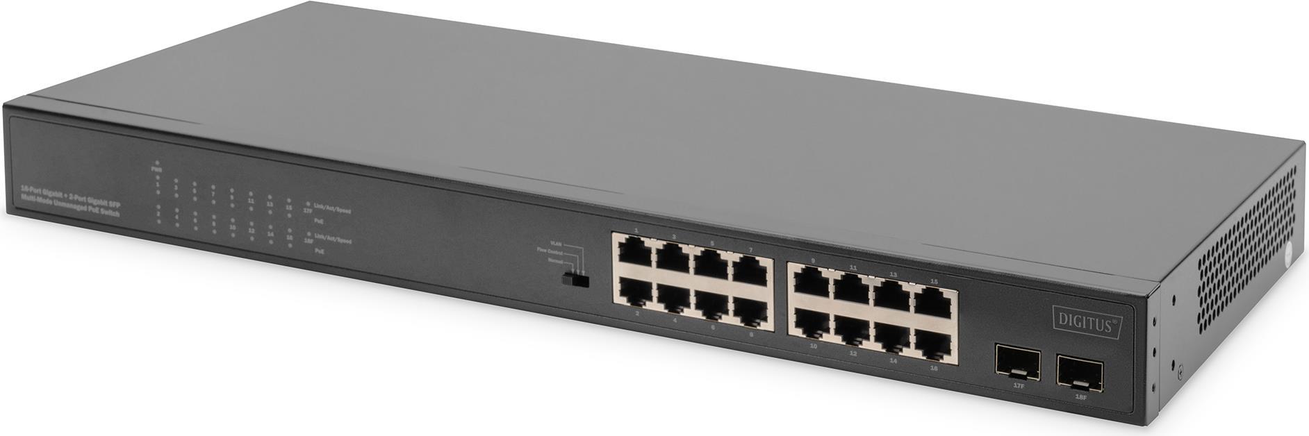 Digitus DN-95347-1 Netzwerk-Switch Unmanaged Gigabit Ethernet (10/100/1000) 1U Grau (DN-95347-1)