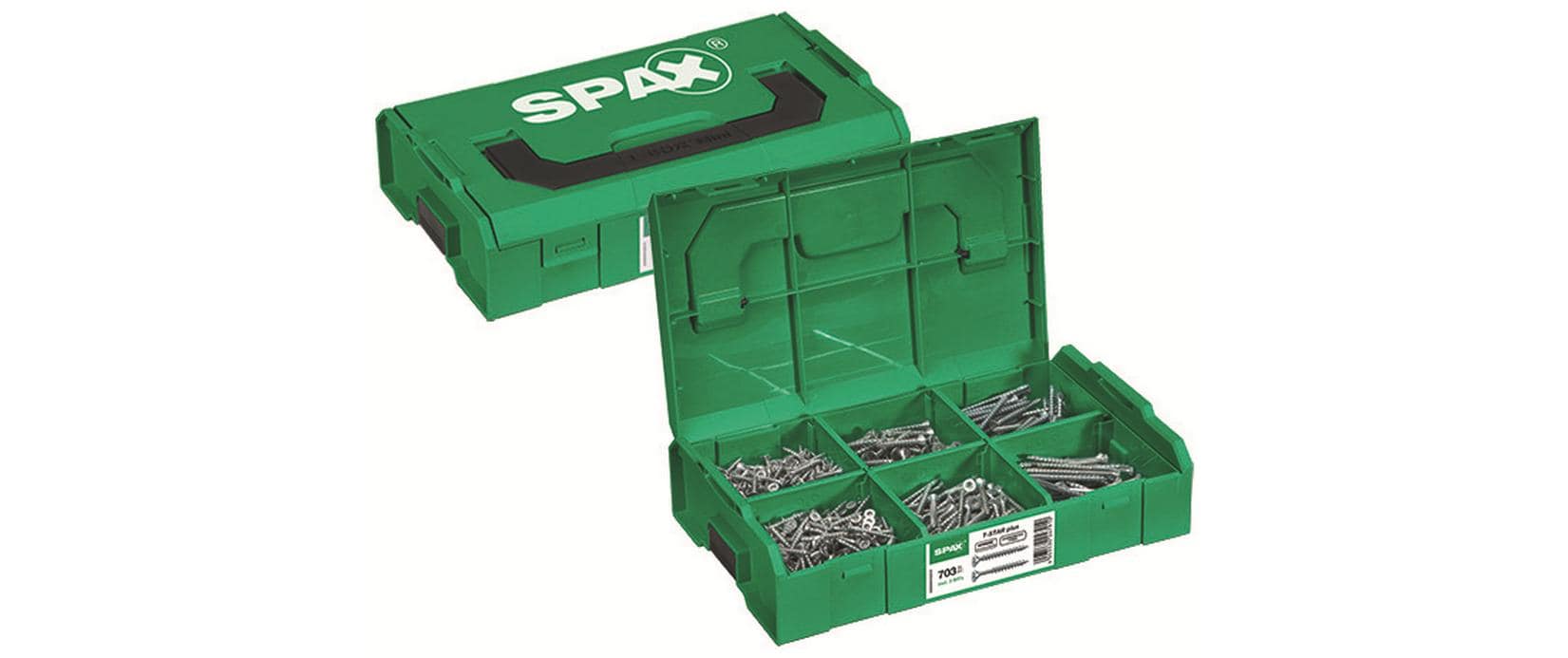 SPAX Holzschrauben Sortiment L-Boxx Mini WIROX 703-teilig Blau