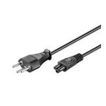 Wentronic Goobay Netzanschlusskabel Schweiz, 1,8 m, Schwarz - Schweiz-Stecker (Typ J, SEV 1011) > Gerätebuchse C5 (93960)