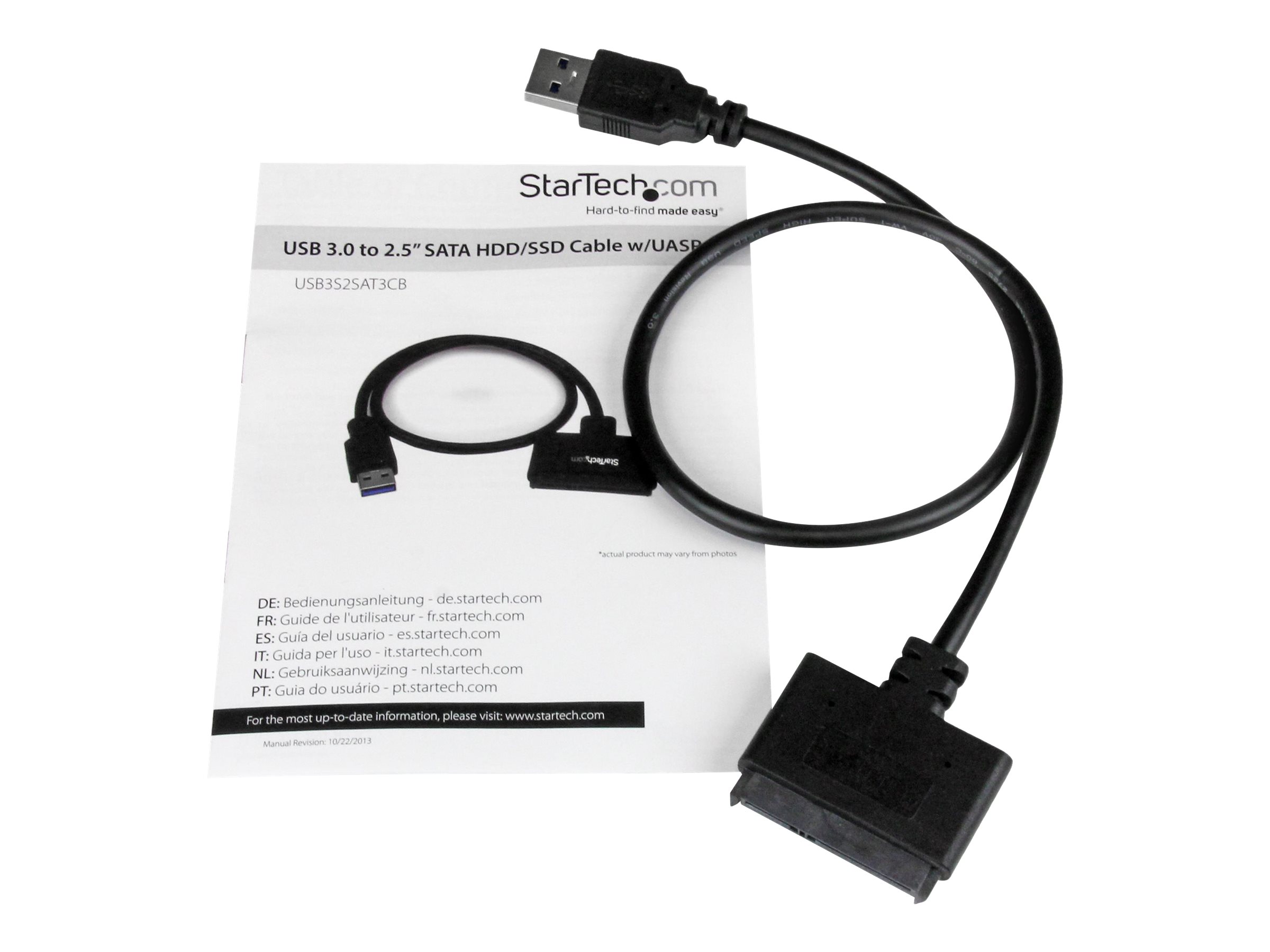 Startech USB3S2SAT3CB USB 3.0 auf 2,5" SATA III Adapterkabel Schwarz