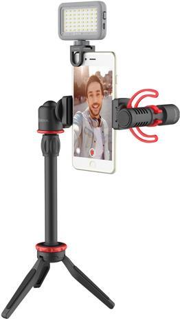 BOYA BY-VG350 Stativ für Smartphone und Action-Kamera 3 Beine Schwarz, Rot