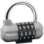 MASTER LOCK 64 mm breites Pro-Sportvorhngeschloss mit individuell einstellbarer Zahlenkombination; silber und schwarz (P22164)