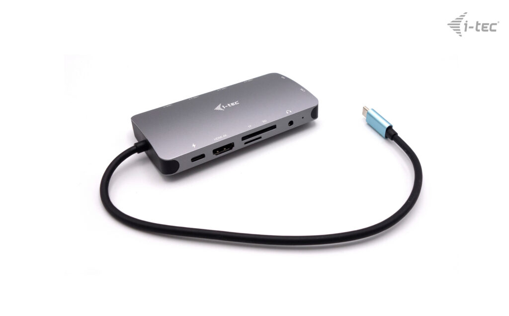 i-Tec USB-C Metal Nano Dock HDMI + VGA LAN 100 W Power Delivery Silber