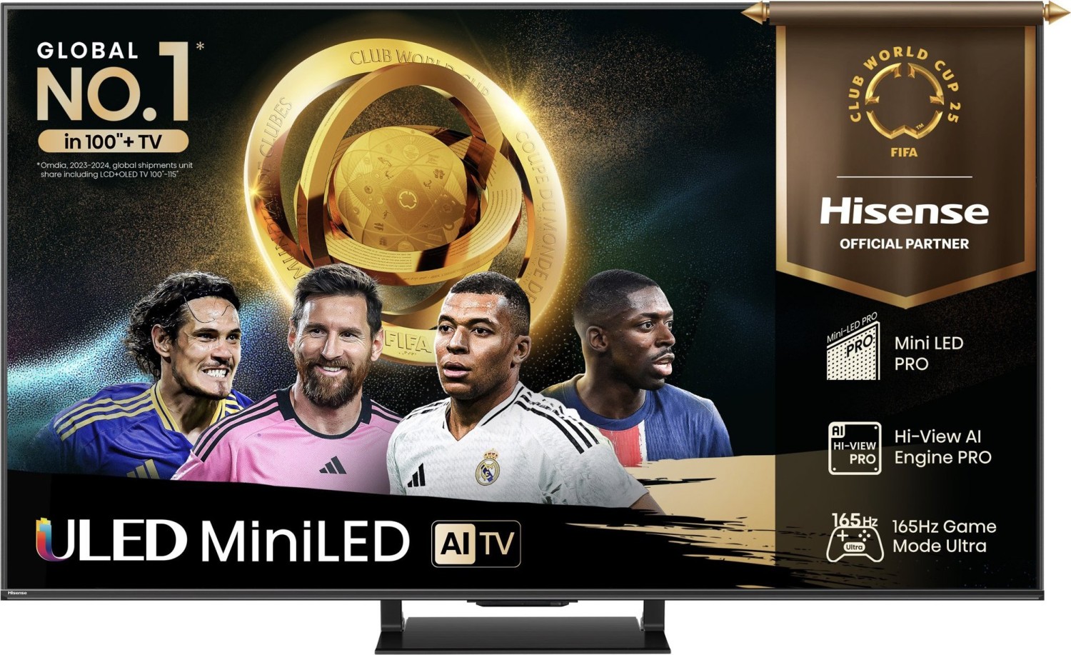 HISENSE ULED 65U7Q PRO Mini LED TV (Flat, 65 Zoll / 164 cm, UHD 4K, SMART TV) Grau (20016218)