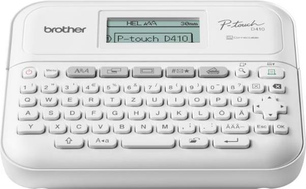 Brother P-Touch PT-D410 Beschriftungsgerät Thermotransfer 180 dpi Weiß, Grau