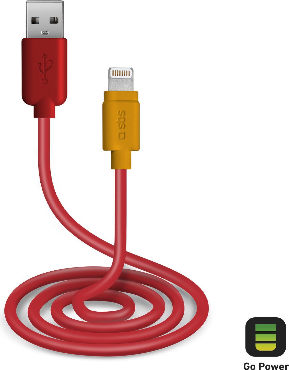 SBS TEPOPCABLELIGR Lightning-Kabel 1 m Rot (TEPOPCABLELIGR)