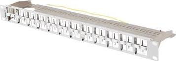 LANBERG 19" Patchpanel Blank 1U 48-Port FTP für Keystone gr (PPKS-1248-S)
