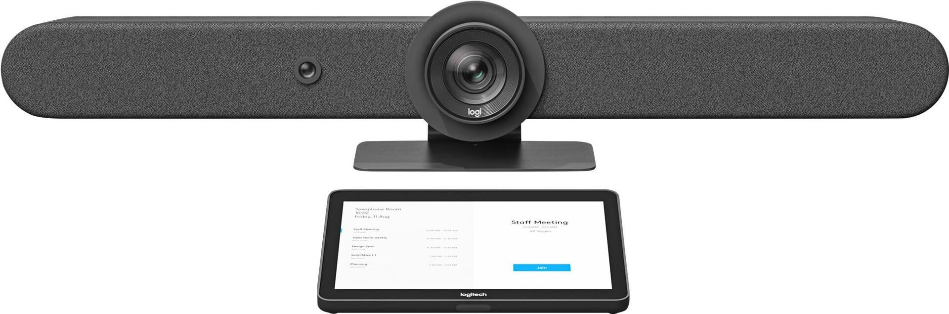 Logitech Medium Room Universal VC Appliance with Tap + Rally Bar Schwarz
