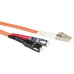 ACT 0.5 meter LSZH Multimode 50/125 OM2 fiber patch cable duplex with LC and SC connectors. Lc/sc 50/125 dup om2 0.50m (RL8500)