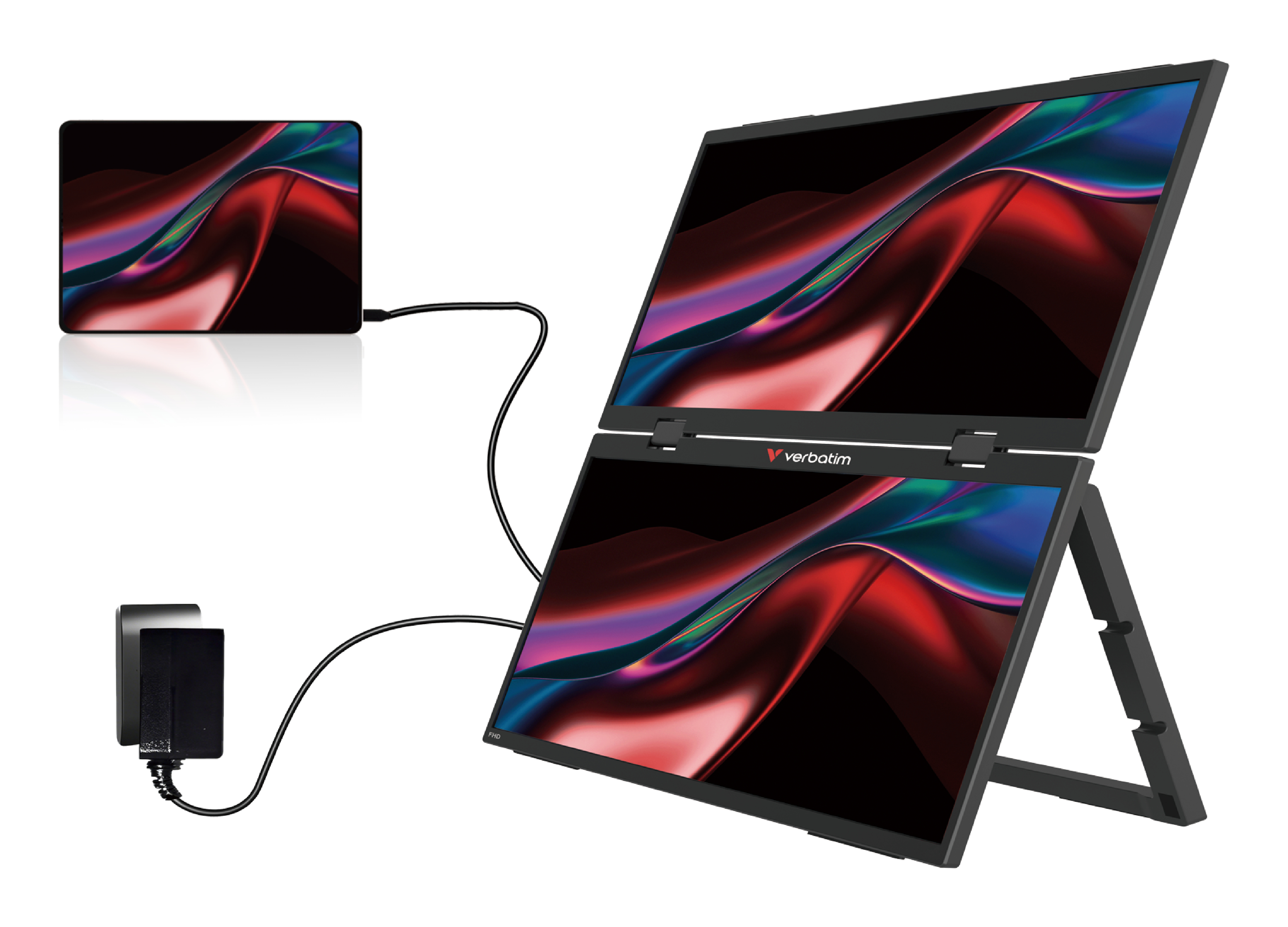 Verbatim Essentials PMT-15 15.6" Full HD IPS Monitor Schwarz
