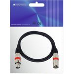Omnitronic 30220406 XLR Verbindungskabel [1x XLR-Stecker 3 polig - 1x XLR-Buchse 3 polig] 1.00 m Schwarz (30220406)