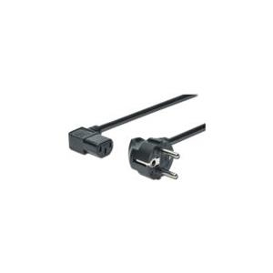 Assmann Mains connection cable. Schuko - C13. 90° angled M/F. 1.8m. H05VV-F3G 0.75qmm. bl (AK-440102-018-S)