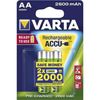 Varta Ready to Use AA (Mignon)/HR6 (5716) - 2600 mAh - 2 Stk. Blister - LSD-NiMH Akku (Ready-to-Use), 1,2 V (05716101402)