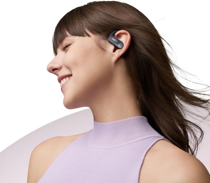 Shokz OpenFit Air True Wireless-Kopfhörer mit Mikrofon Bluetooth Schwarz