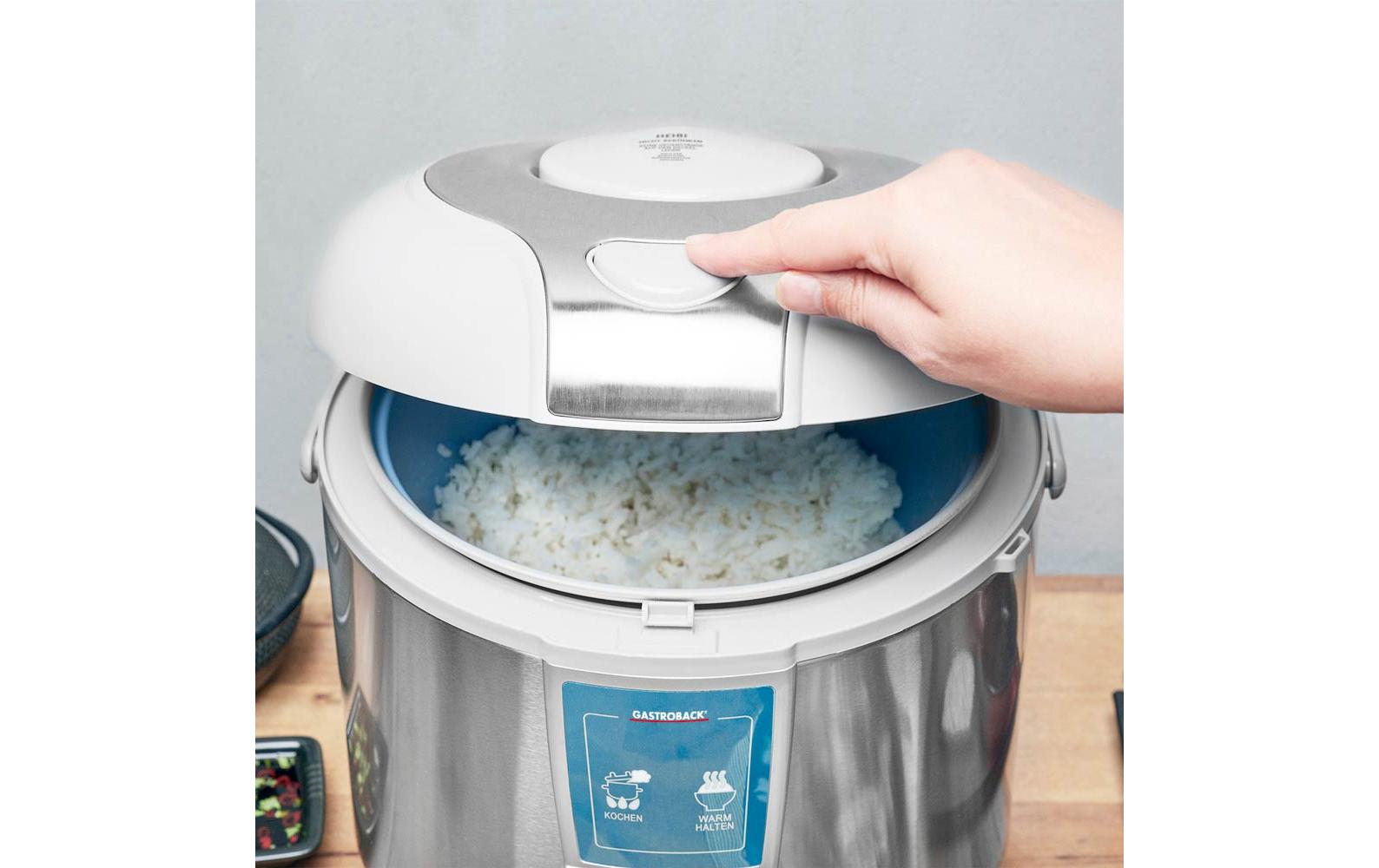 Gastroback Design 42507 Reiskocher 1 Liter 450 W Silber
