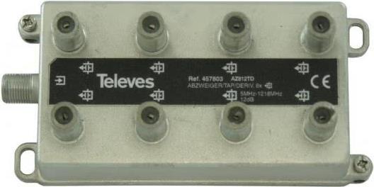 TELEVES 8-fach End-Abzweiger AZ812TD 5-1218 MHz AD:12dB 457803