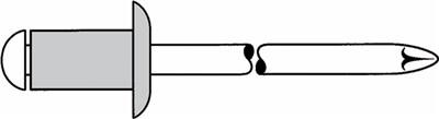 Gesipa Blindniet Al/St 4x16mm Standard KS 10,5-12,5mm (Pack mit 500 St) (1454030)