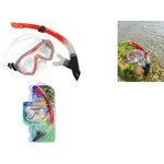 SCHILDKRÖT Schnorchel-Set "Fiji", 2-teilig, rot Schnorchel: Mundstück aus 100% Silikon, Ausblasventil, - 1 Stück (940012)