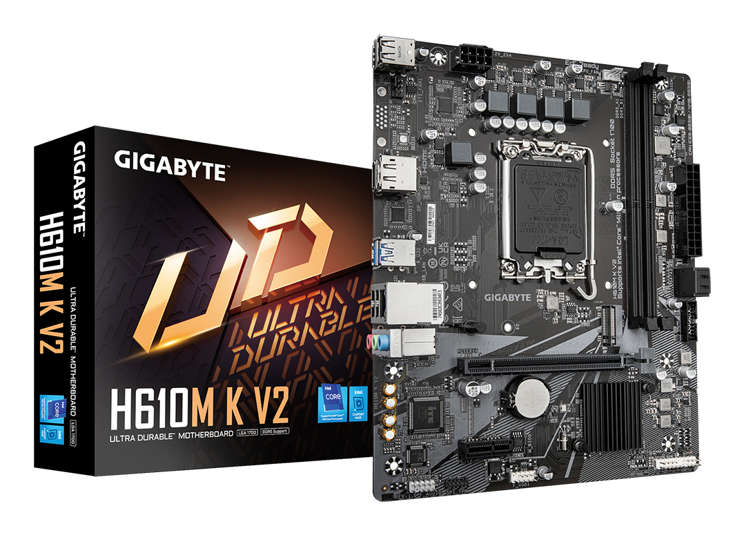 GIGABYTE H610M K V2 Mainboard LGA1700 Micro ATX Dark brown
