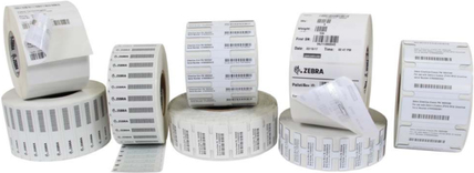 ZEBRA Label, Paper, 2.874x0.669" (73x17mm), TT, Z-Perform 1500T, Coated, Permanent Adhesive, 7,60cm (3") (76.2mm) core, RFID, 5000/roll, 1/box, Plain (10026623)