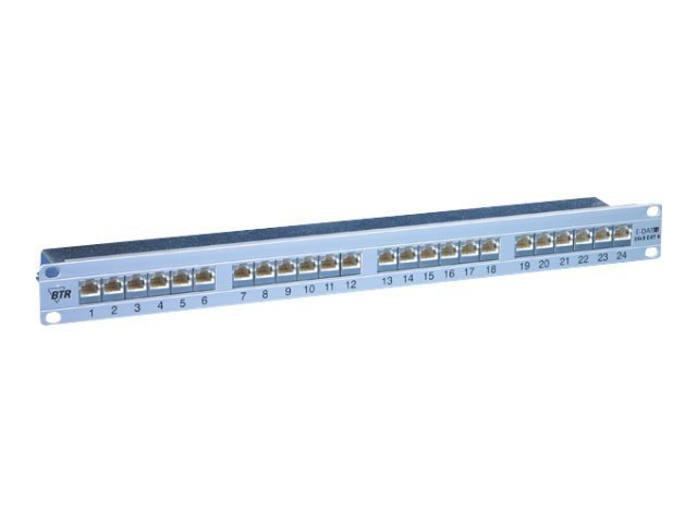 MetzConnect BTR E-DAT C6A 24x8(8) Cat.6A Patchpanel 19" Silber